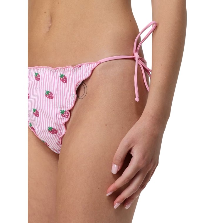 Costume da bagno bikini bottom Miami a righe in seersucker Mc2 Saint Barth