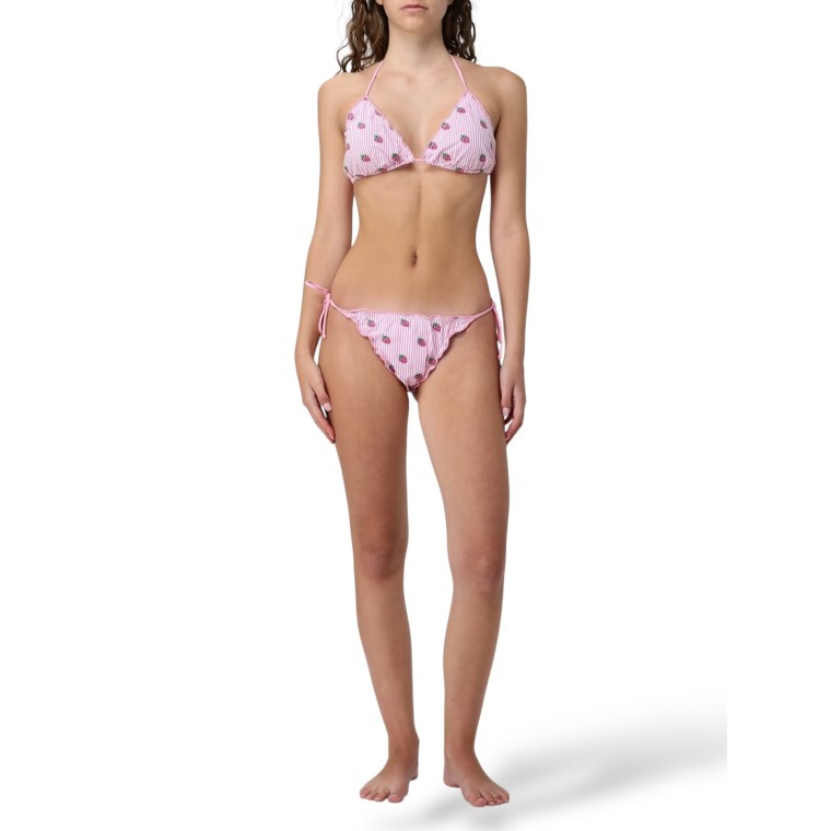 Costume da bagno bikini bottom Miami a righe in seersucker Mc2 Saint Barth