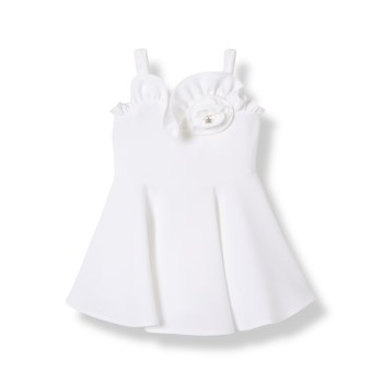 Abito in crepe con rouches Elisabetta Franchi La Mia Bambina