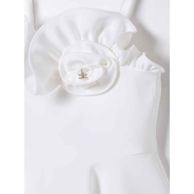 Abito in crepe con rouches Elisabetta Franchi La Mia Bambina