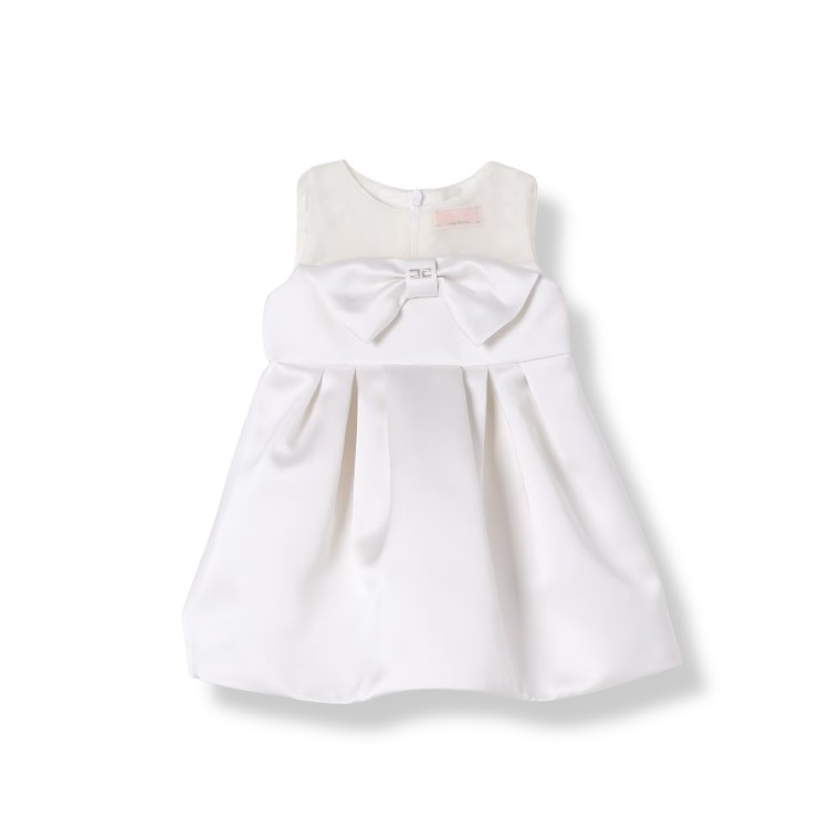 Abito in duchesse con fiocco Elisabetta Franchi La Mia Bambina