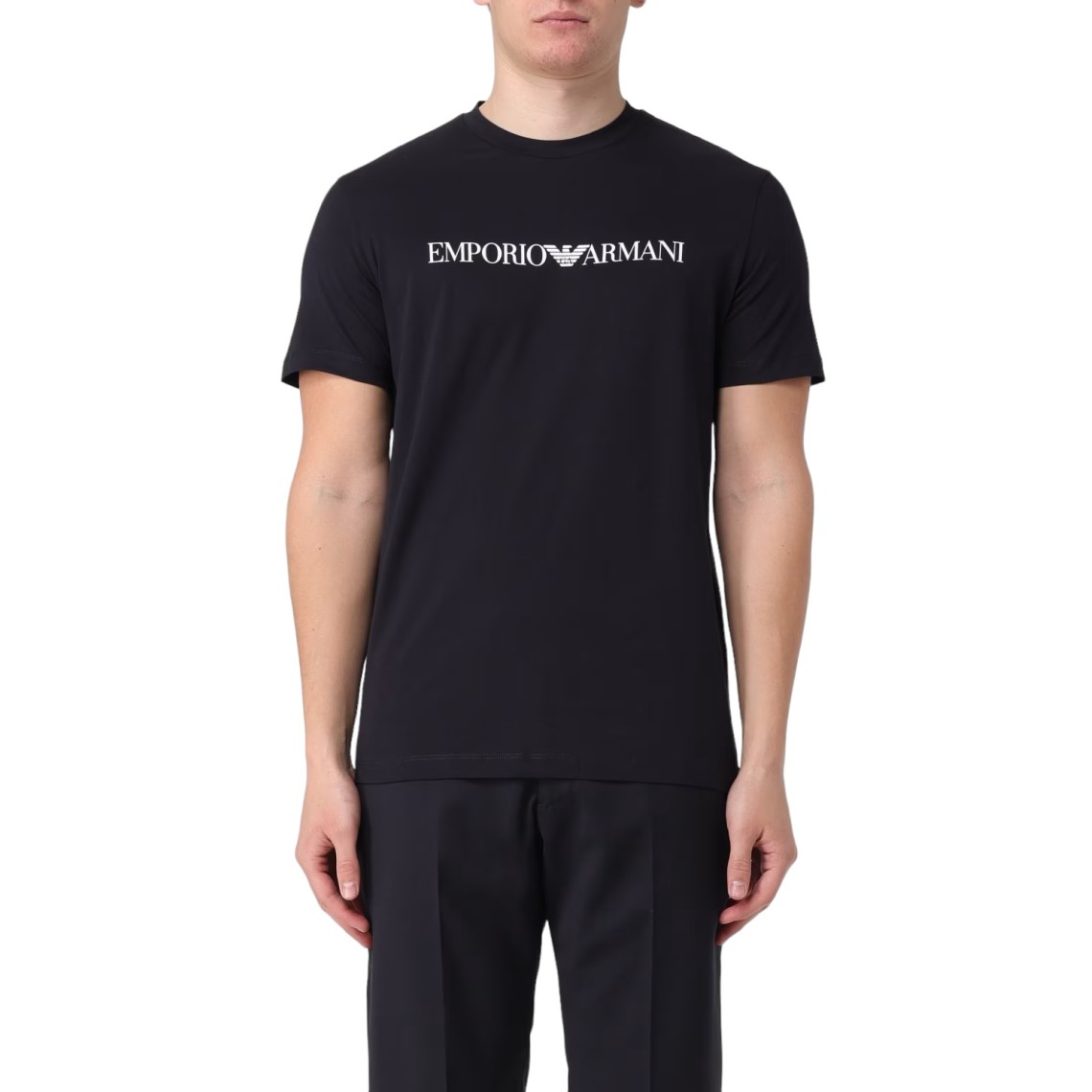 T-shirt Emporio Armani in jersey Pima con stampa logo