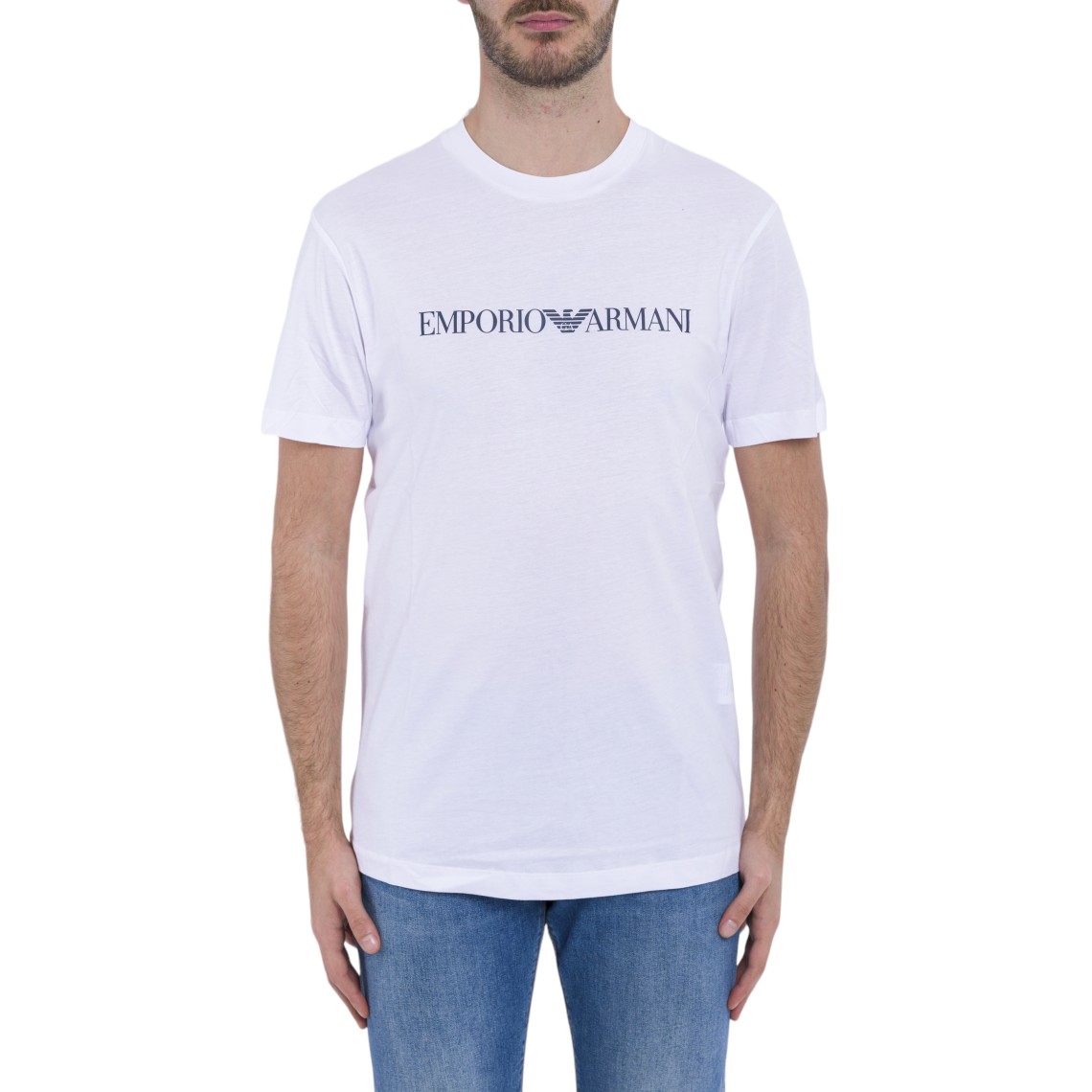 T-shirt Emporio Armani in jersey Pima con stampa logo