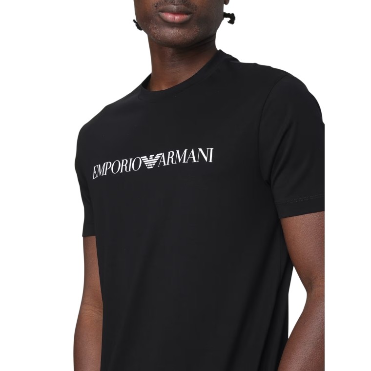 T-shirt Emporio Armani in jersey Pima con stampa logo