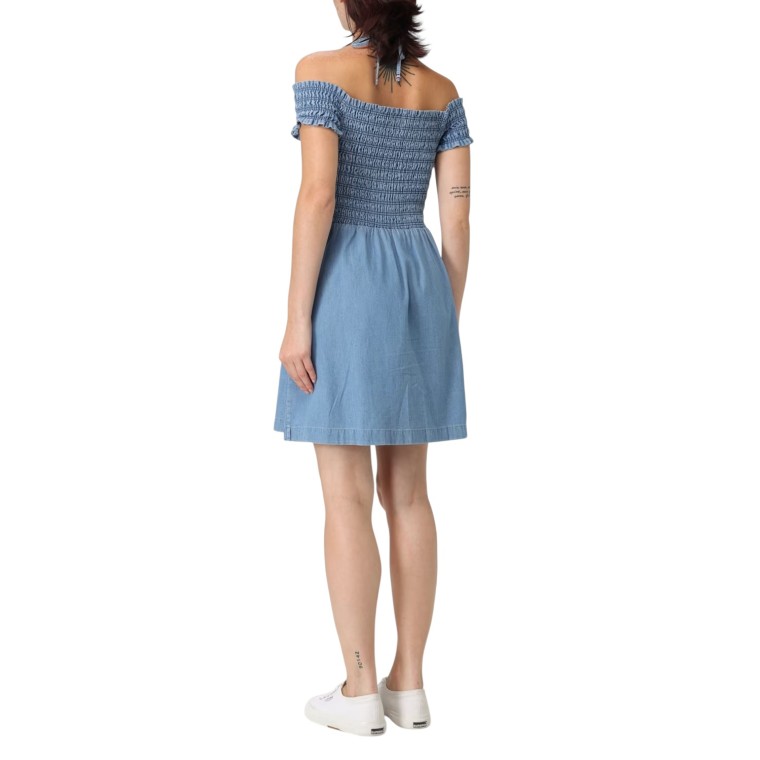 Abito a campana Tommy Jeans in chambray 