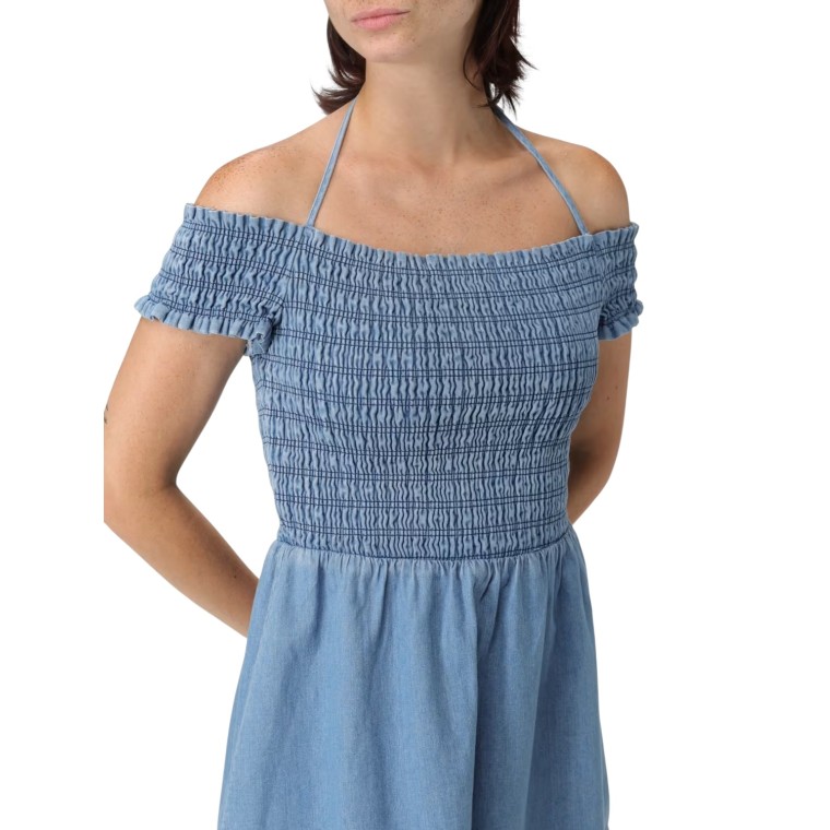 Abito a campana Tommy Jeans in chambray 