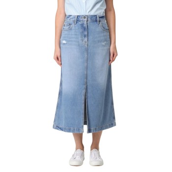 Gonna in denim Tommy Jeans con spacco frontale