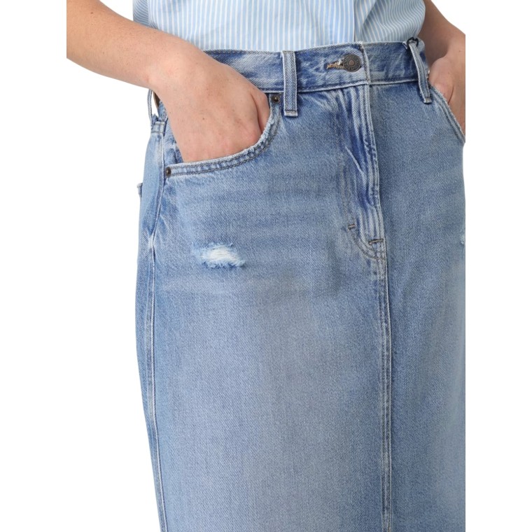Gonna in denim Tommy Jeans con spacco frontale
