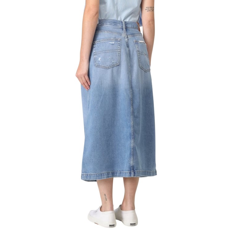 Gonna in denim Tommy Jeans con spacco frontale