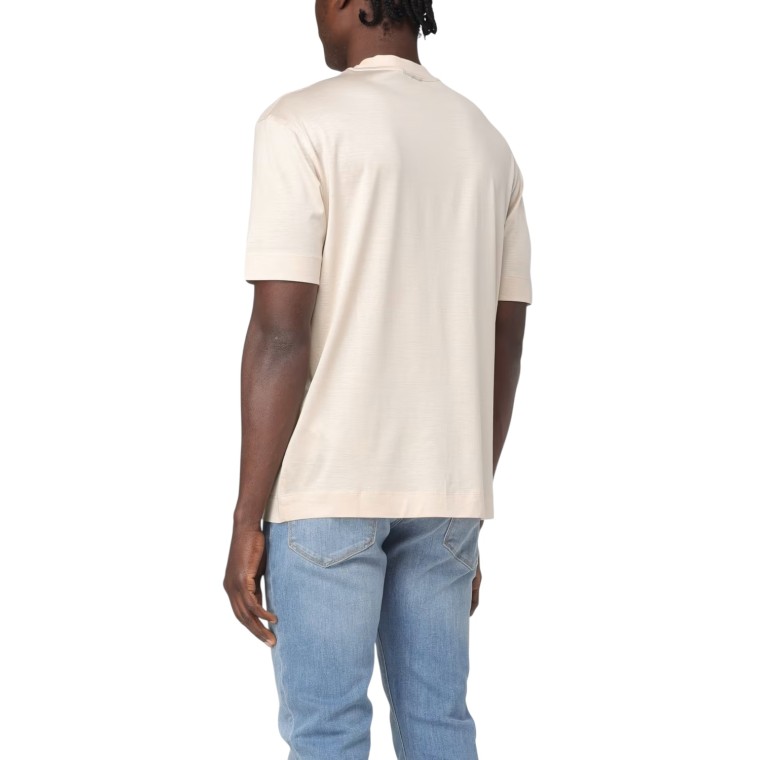 T-shirt in jersey con logo ricamato Emporio Armani