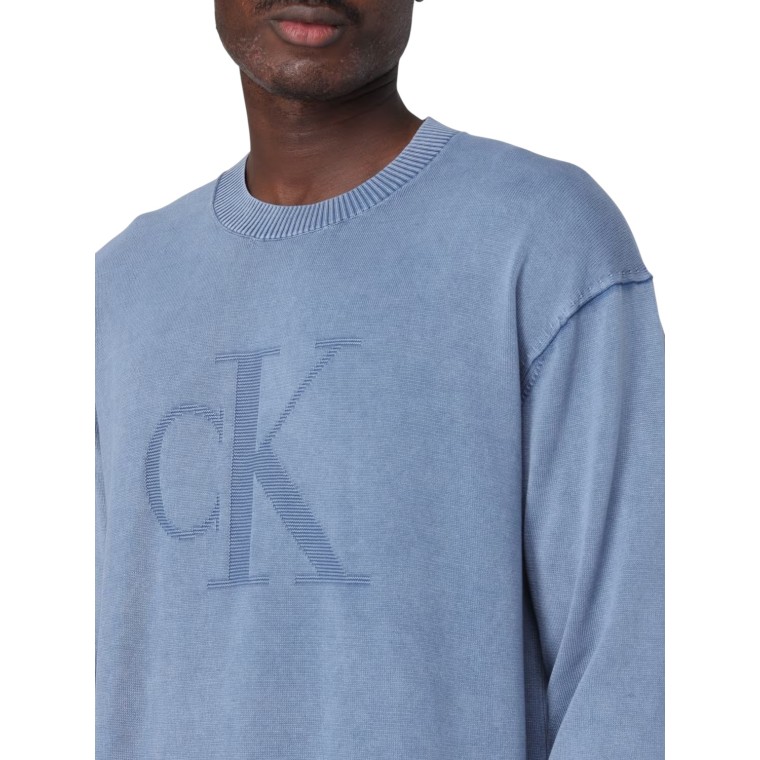 Maglia girocollo Calvin Klein Jeans con profili a coste