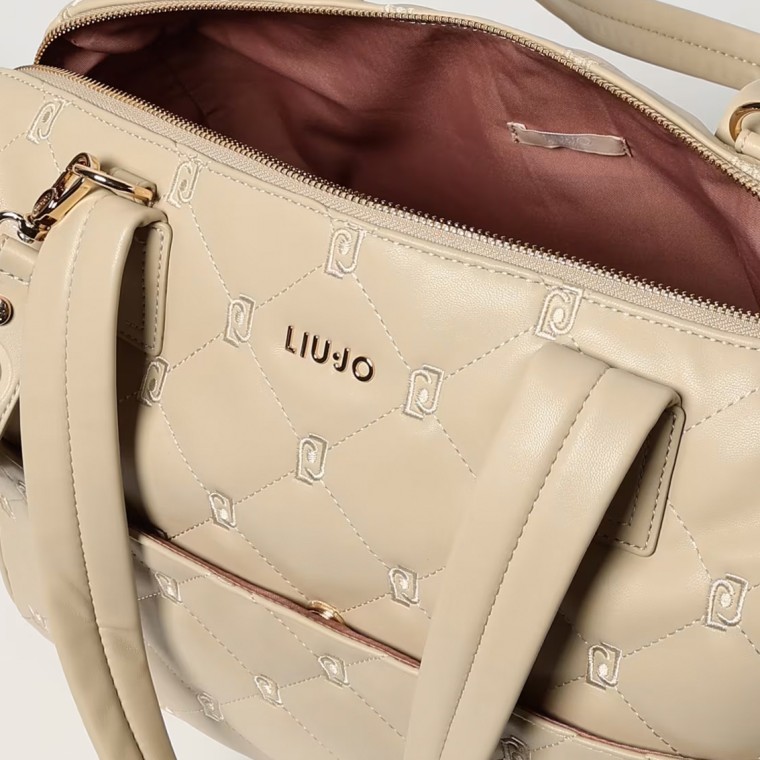 Borsa Liu Jo Kids in pelle sintetica matelassè con monogram ricamato