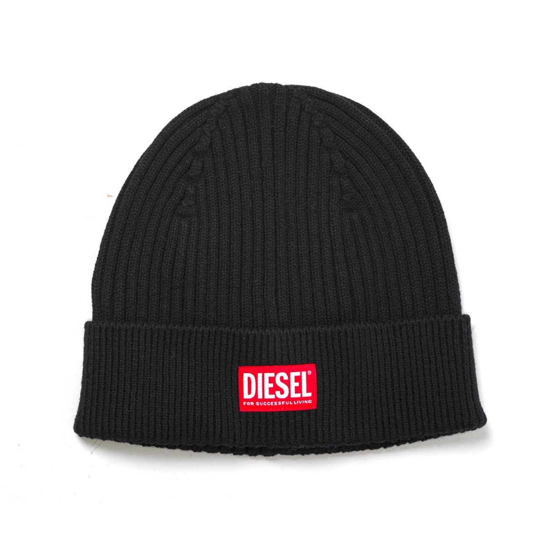 Berretto a costine con patch con logo Diesel
