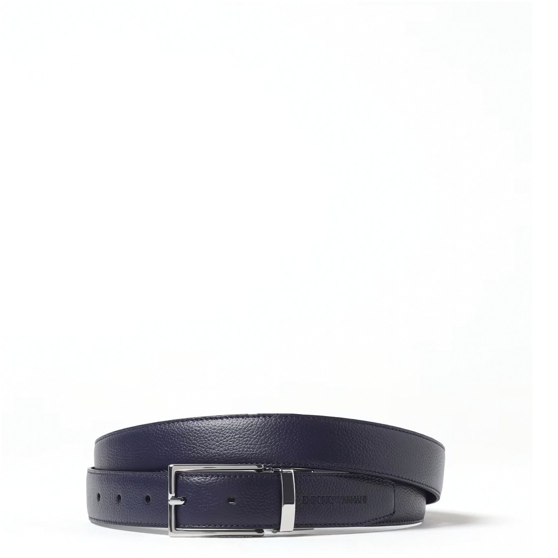 Cintura Emporio Armani reversibile in pelle a grana