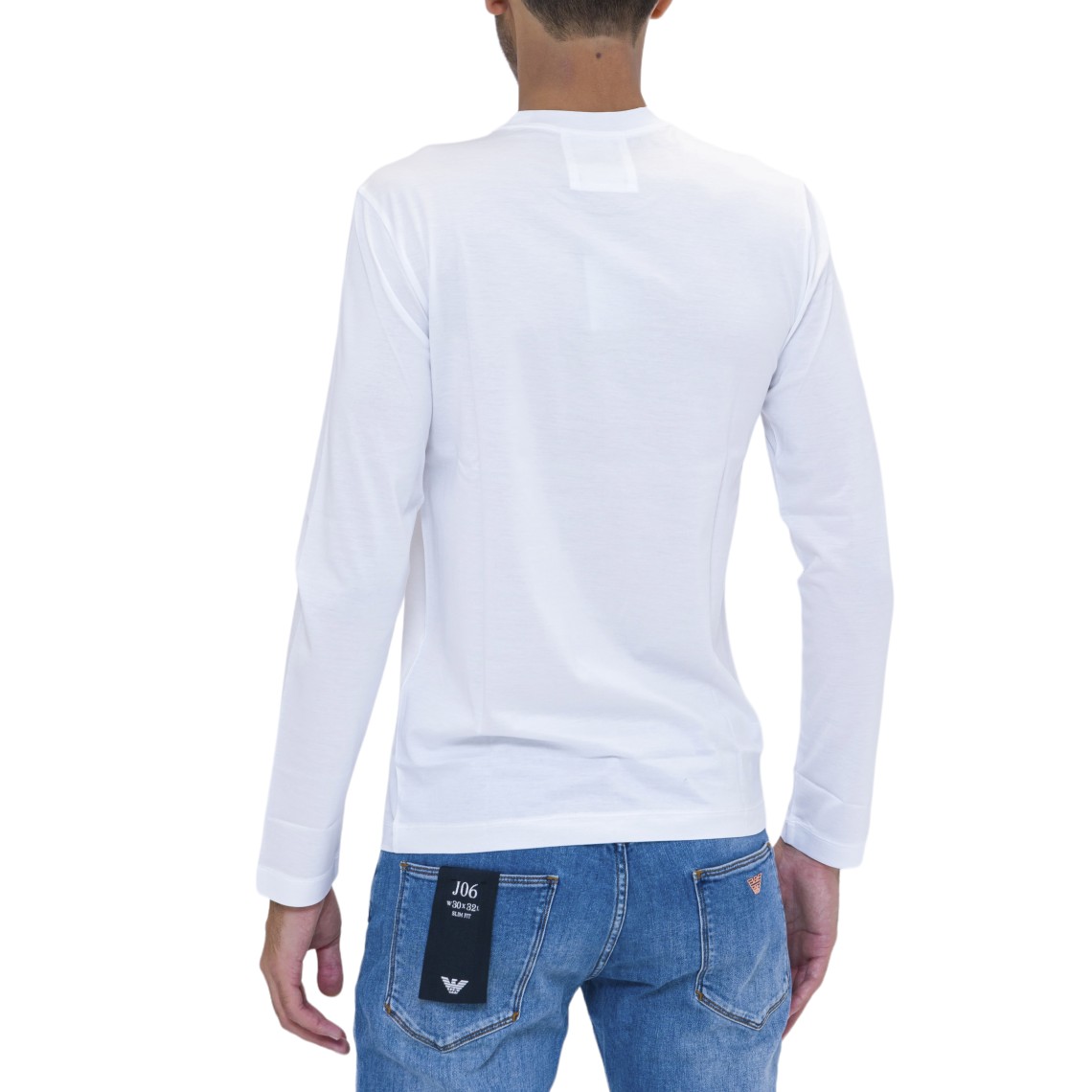 T-shirt Emporio Armani in lyocell e cotone