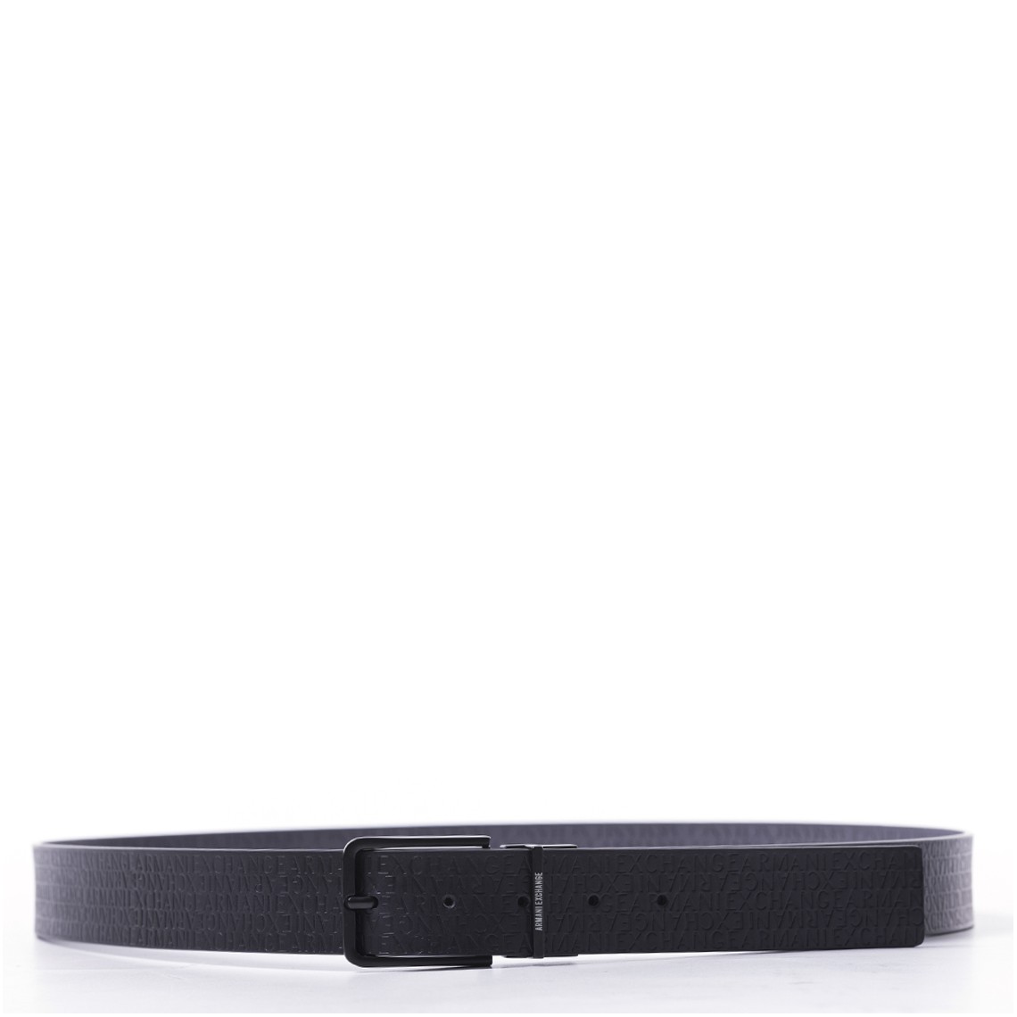 Cintura Armani Exchange reversibile in pelle con logo impresso