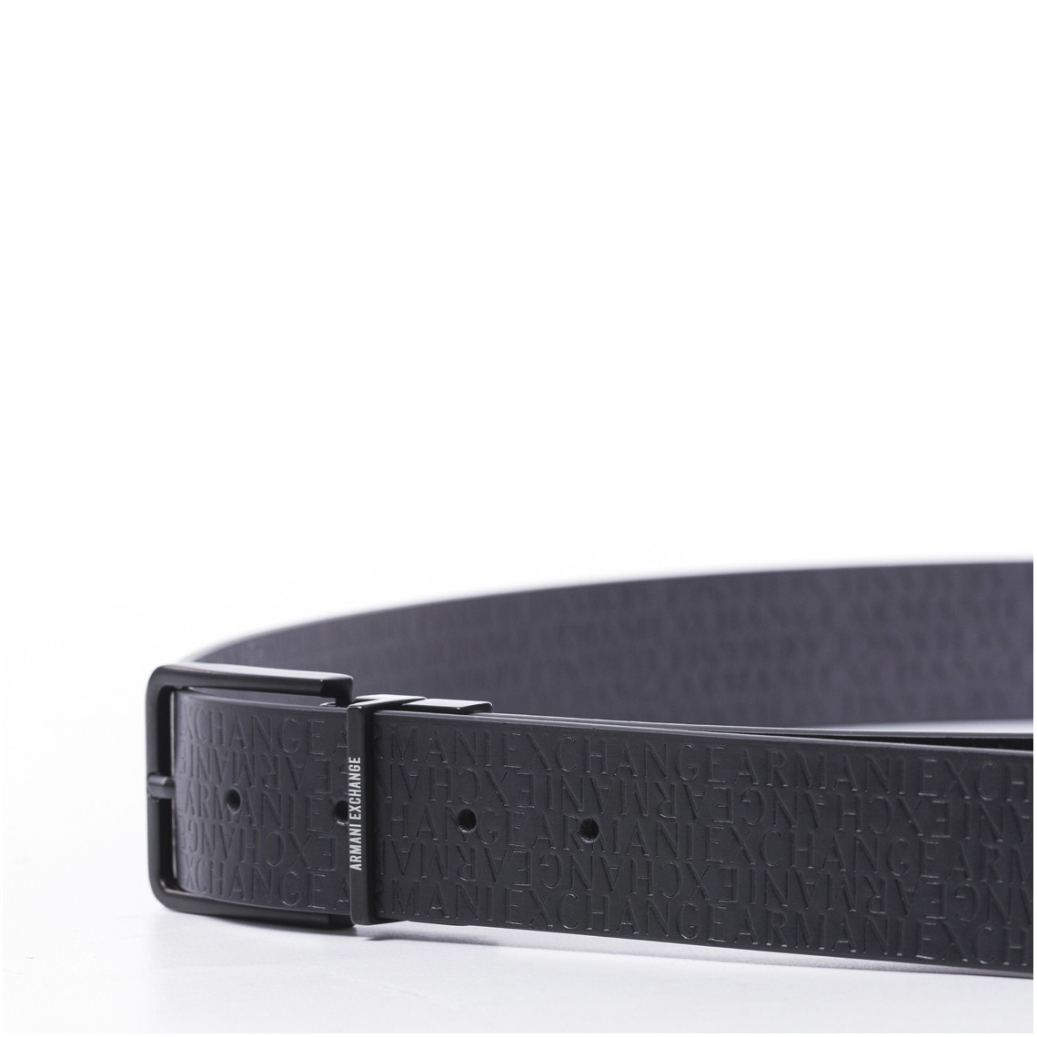 Cintura Armani Exchange reversibile in pelle con logo impresso