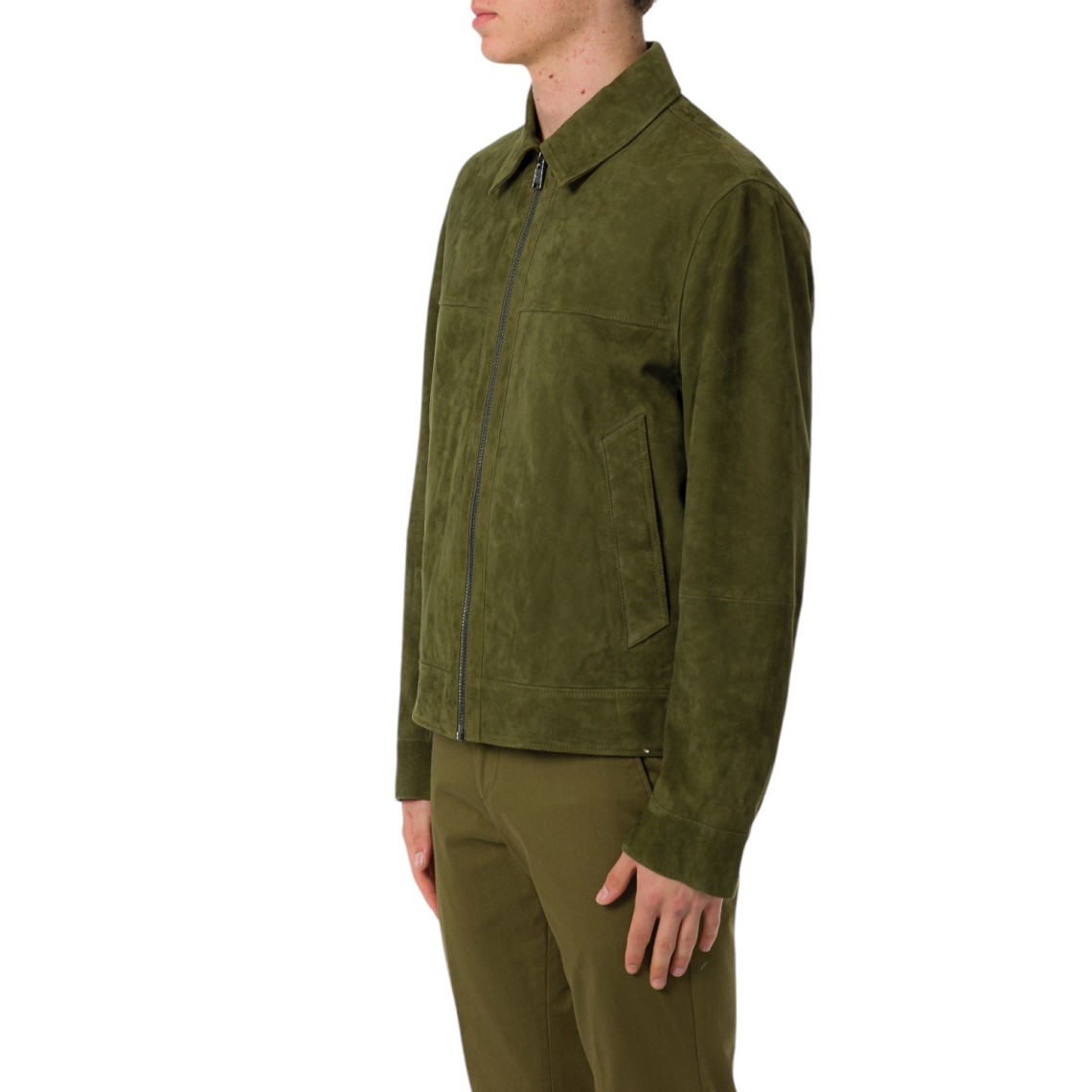 Giubbotto Boss in pelle scamosciata