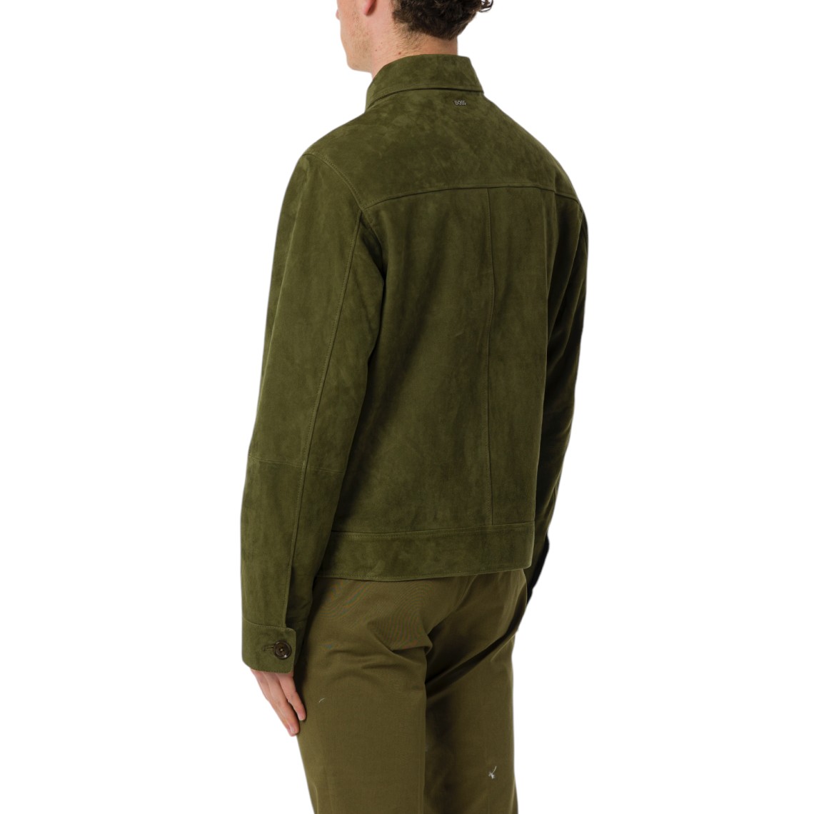 Giubbotto Boss in pelle scamosciata