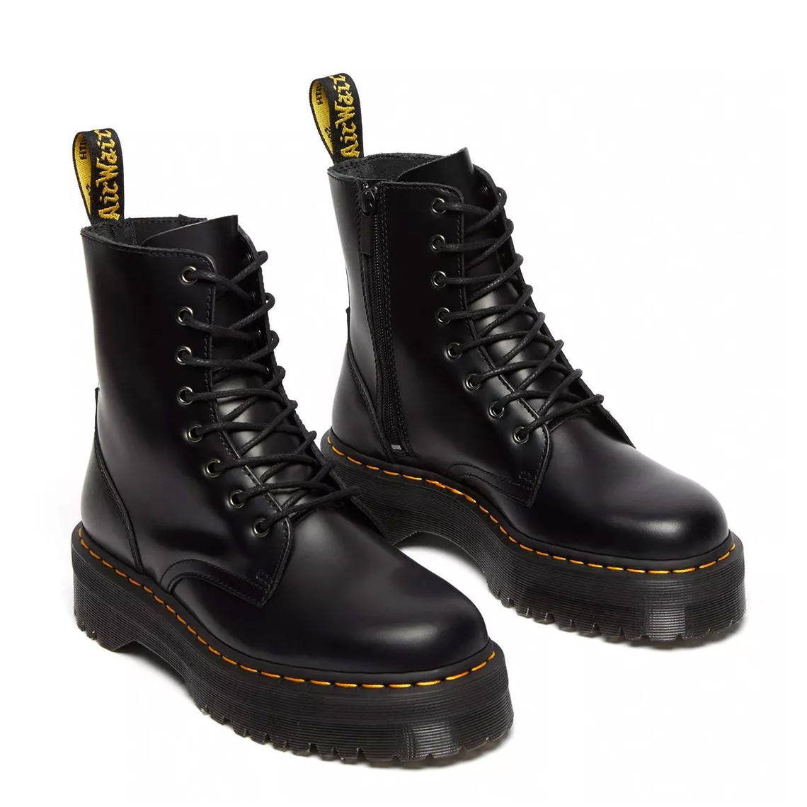 Stivali Jadon Platform Dr Martens in pelle smooth