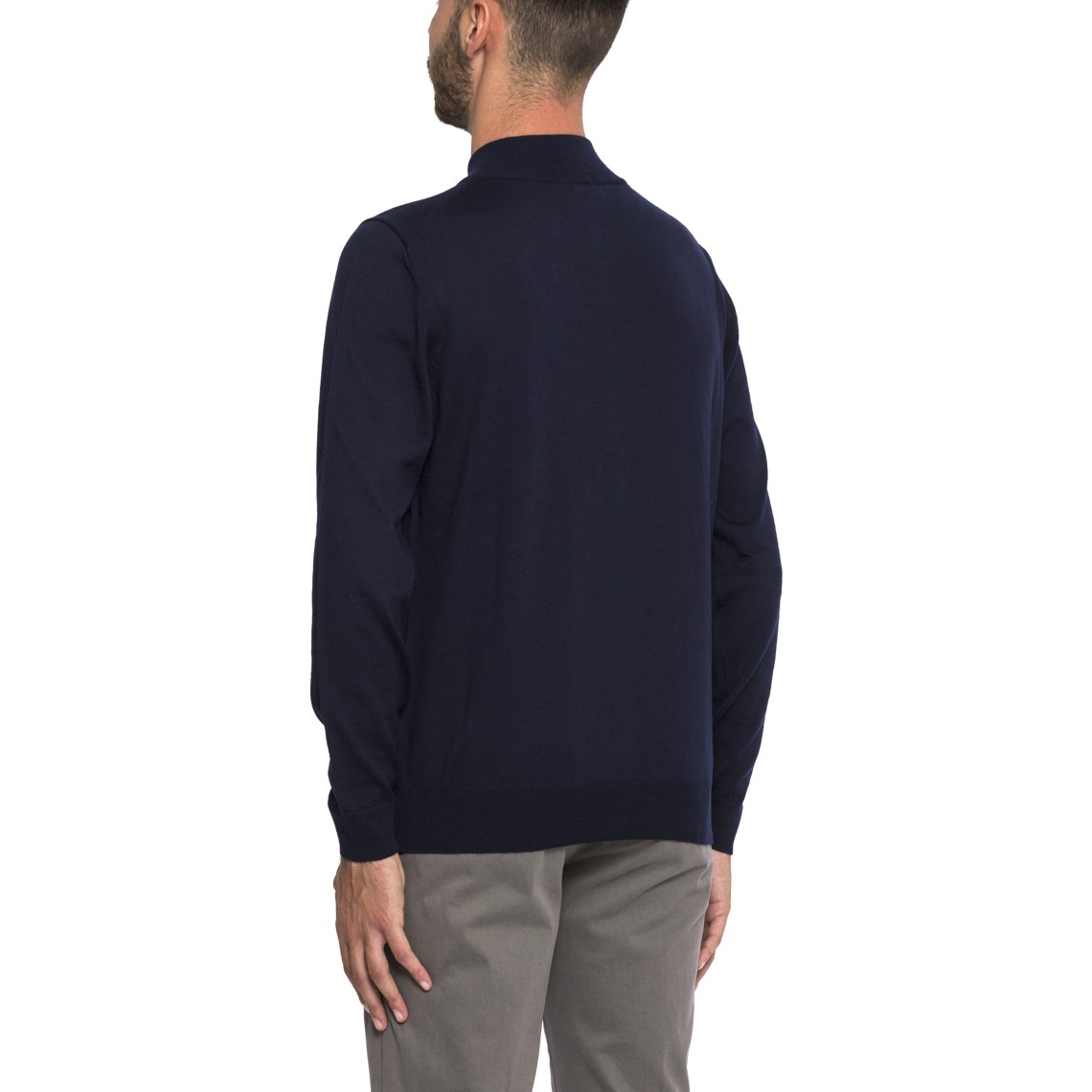 Maglia con zip e logo Boss