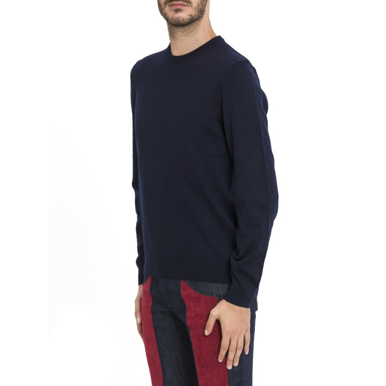 Maglia con ricamo logo Boss