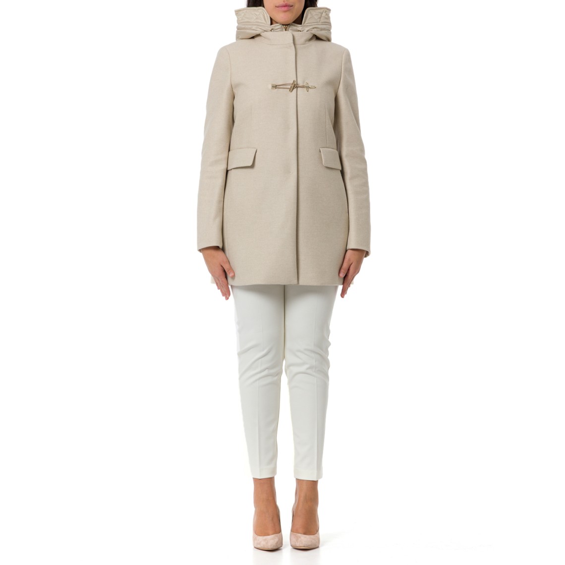 Toggle Coat in Panno di Lana Mélange Fay