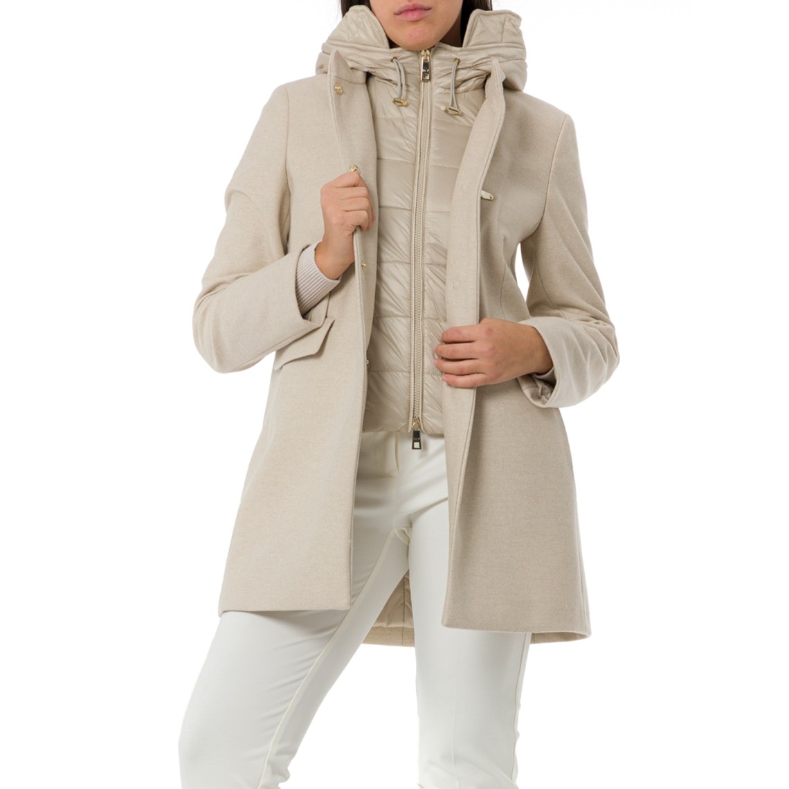 Toggle Coat in Panno di Lana Mélange Fay