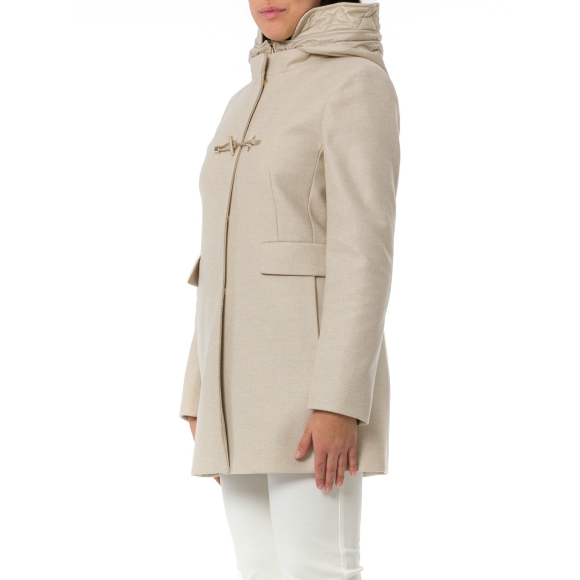 Toggle Coat in Panno di Lana Mélange Fay