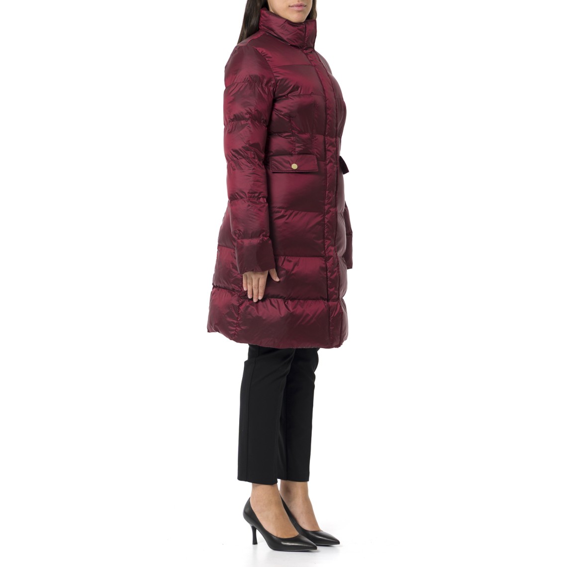 Piumino lungo semilucido Pinko