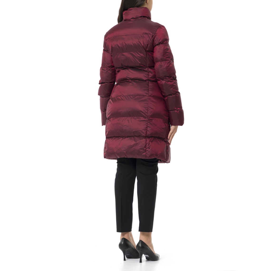 Piumino lungo semilucido Pinko