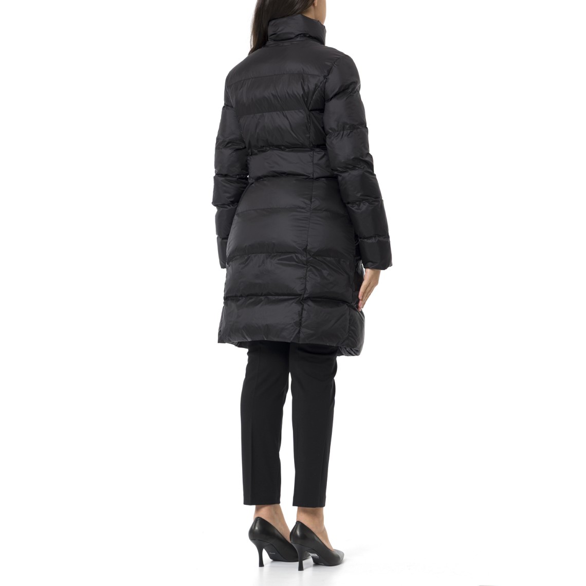 Piumino lungo semilucido Pinko