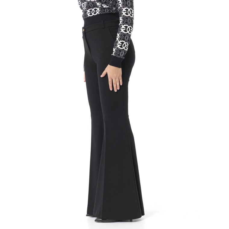 Pantaloni flare-fit in punto stoffa Pinko