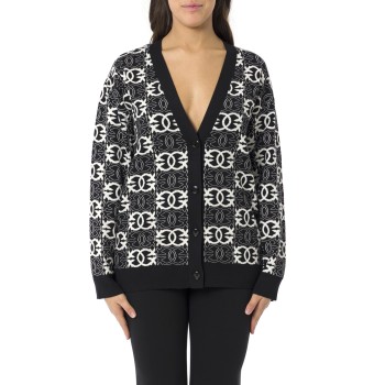 Cardigan con logo Love Birds Pinko