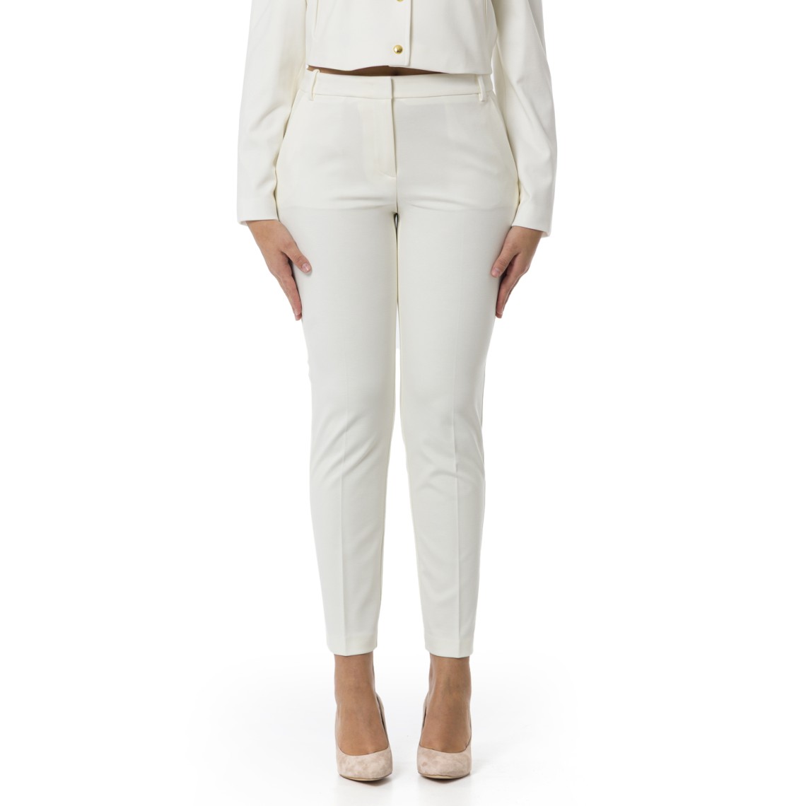 Pantaloni a sigaretta con piega stirata Pinko