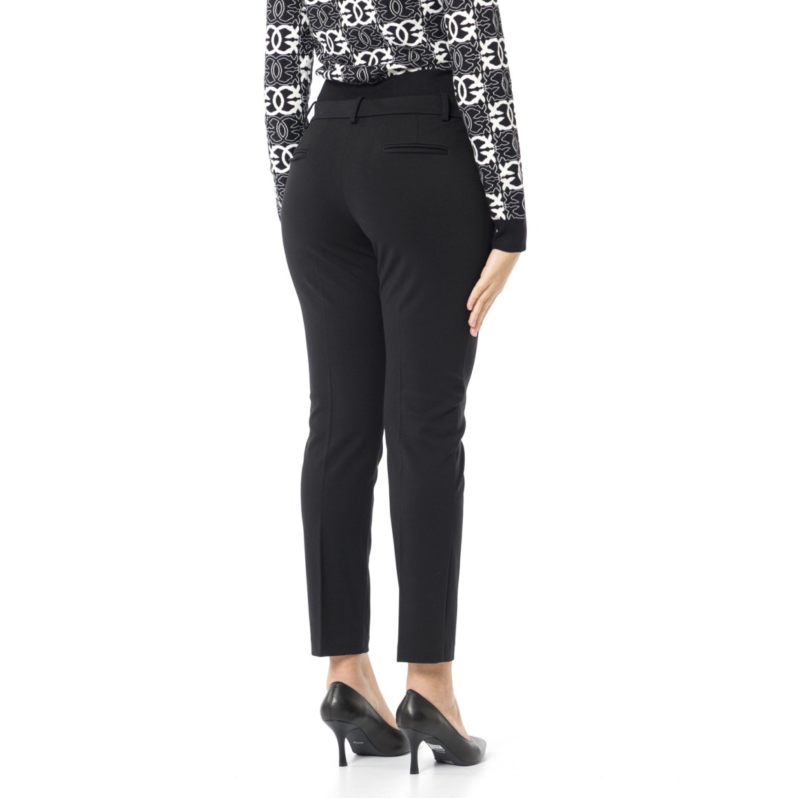 Pantaloni a sigaretta con piega stirata Pinko