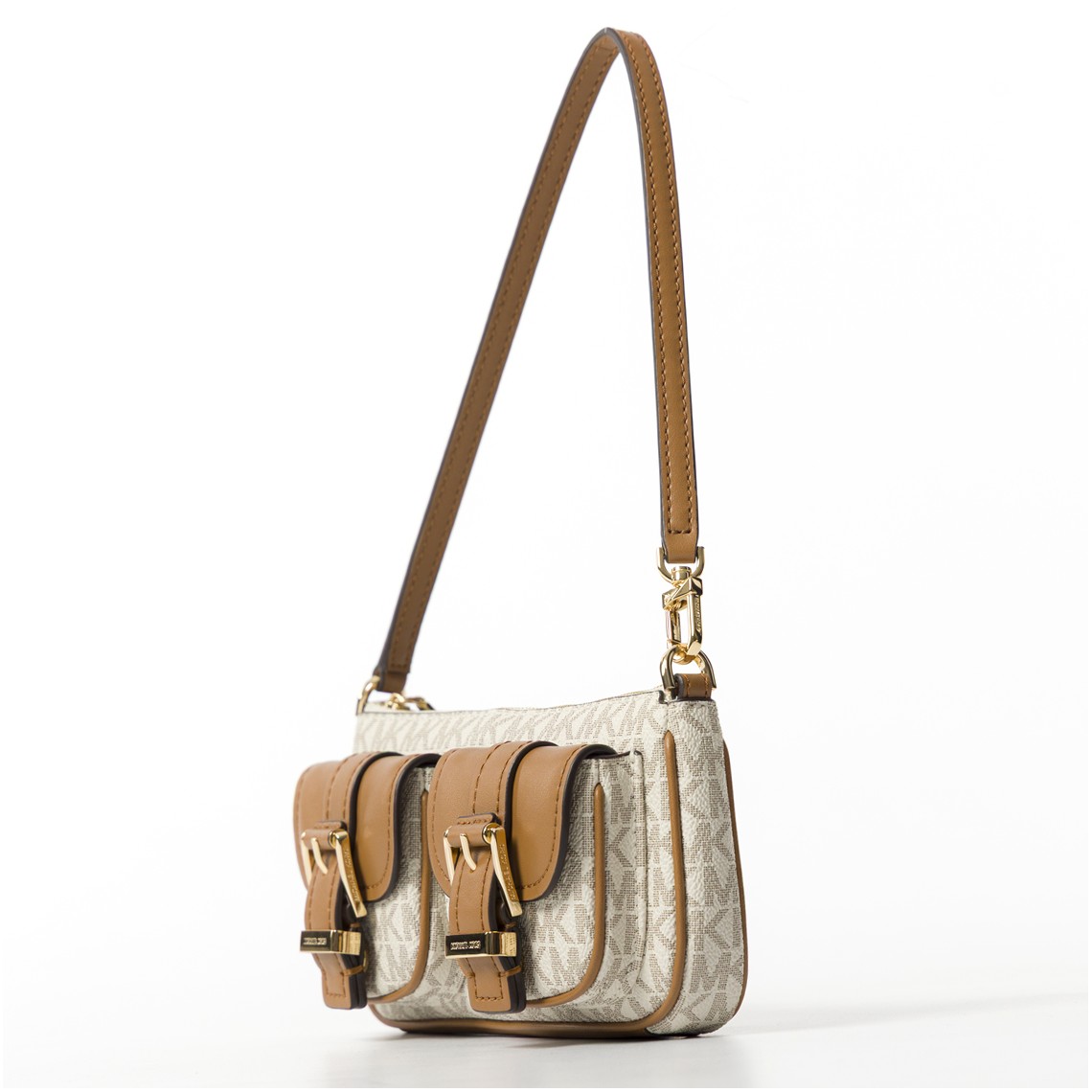 Pochette Zoe piccola con logo Michael Kors all over