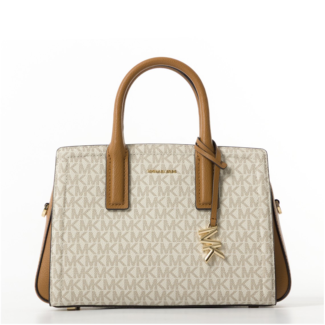 Borsa a mano Laila Michael Kors con monogram MK all over 