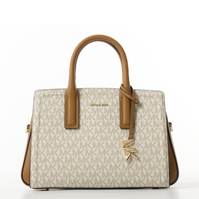 Borsa a mano Laila Michael Kors con monogram MK all over 