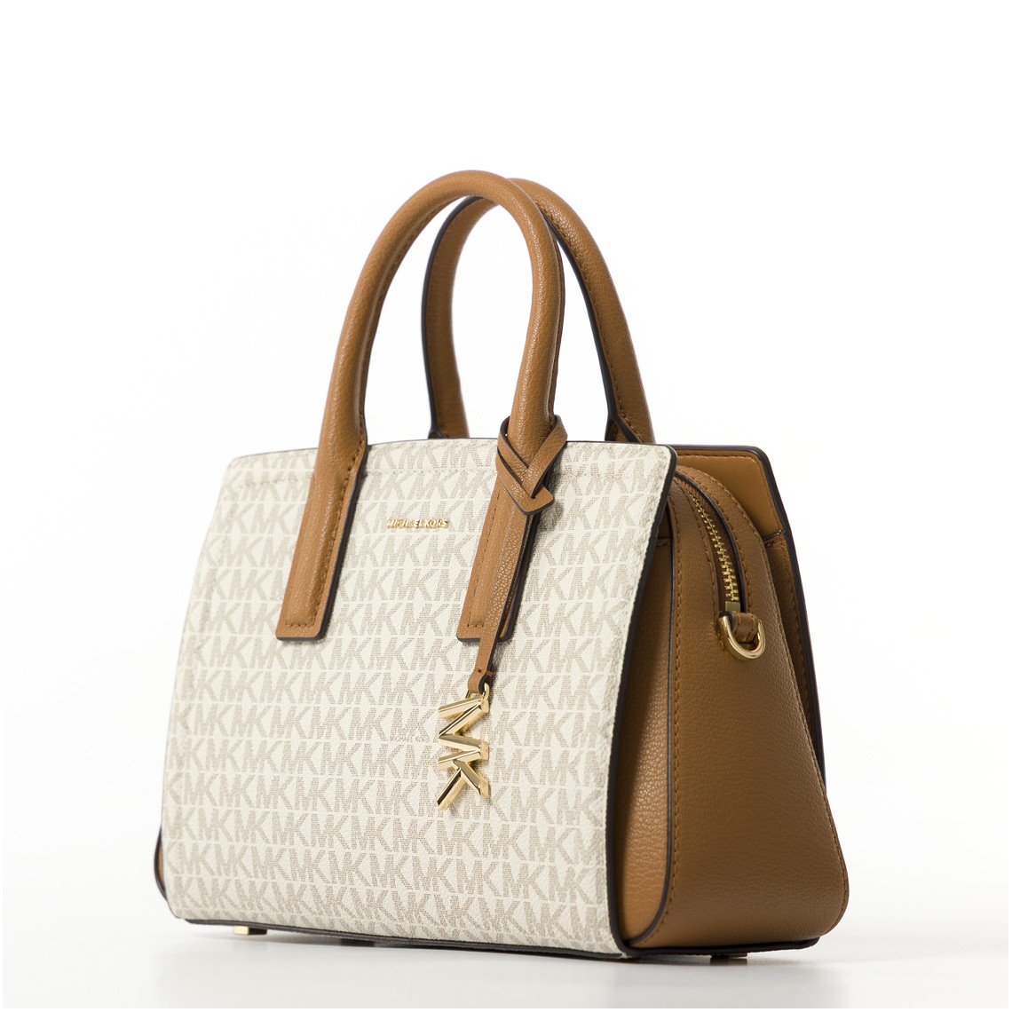 Borsa a mano Laila Michael Kors con monogram MK all over 