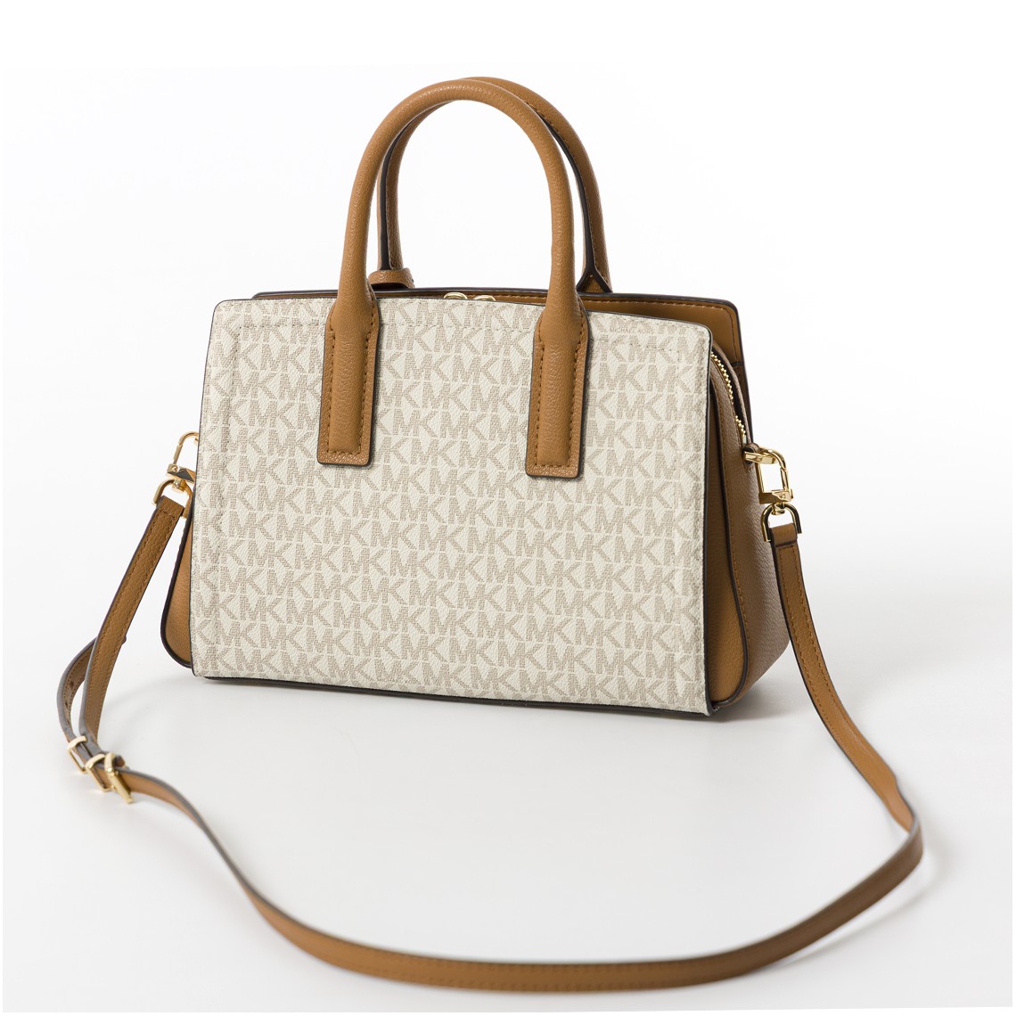 Borsa a mano Laila Michael Kors con monogram MK all over 