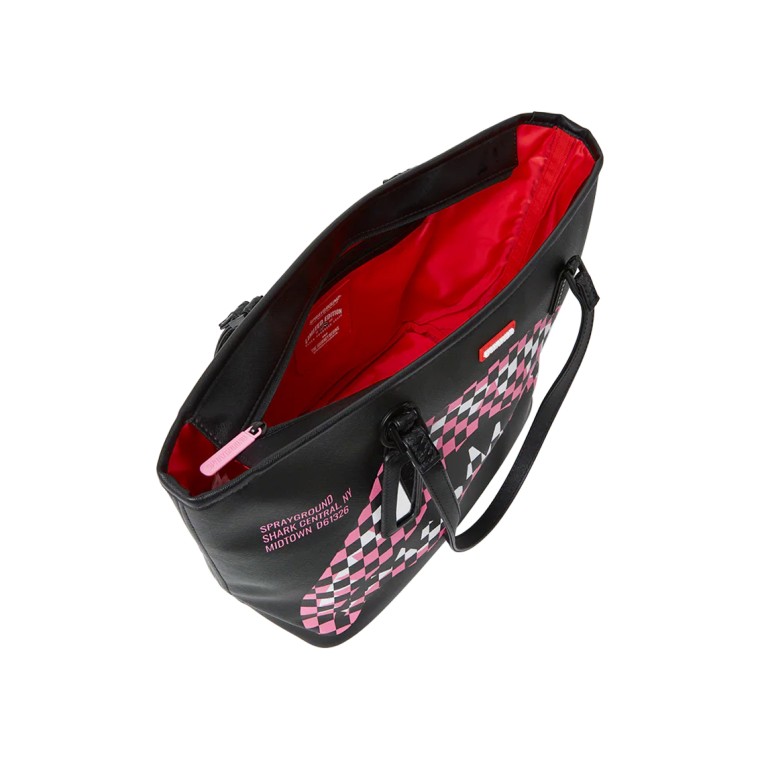 Borsa Sprayground Shark central Breakup Check Sorbet
