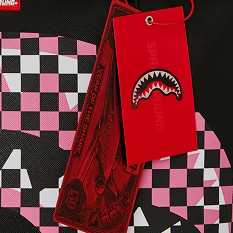 Borsa Sprayground Shark central Breakup Check Sorbet