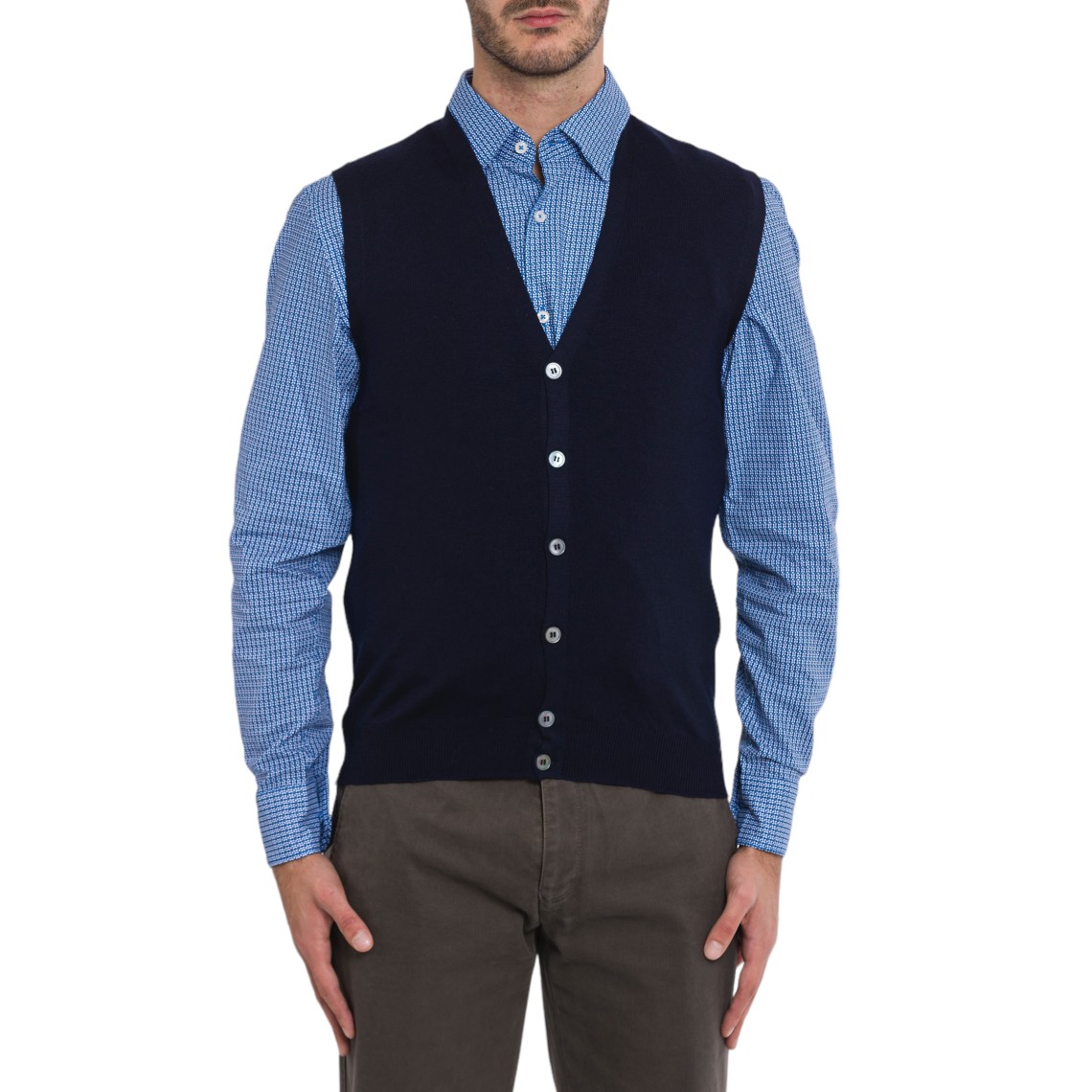 Gilet con bottoni Gran Sasso