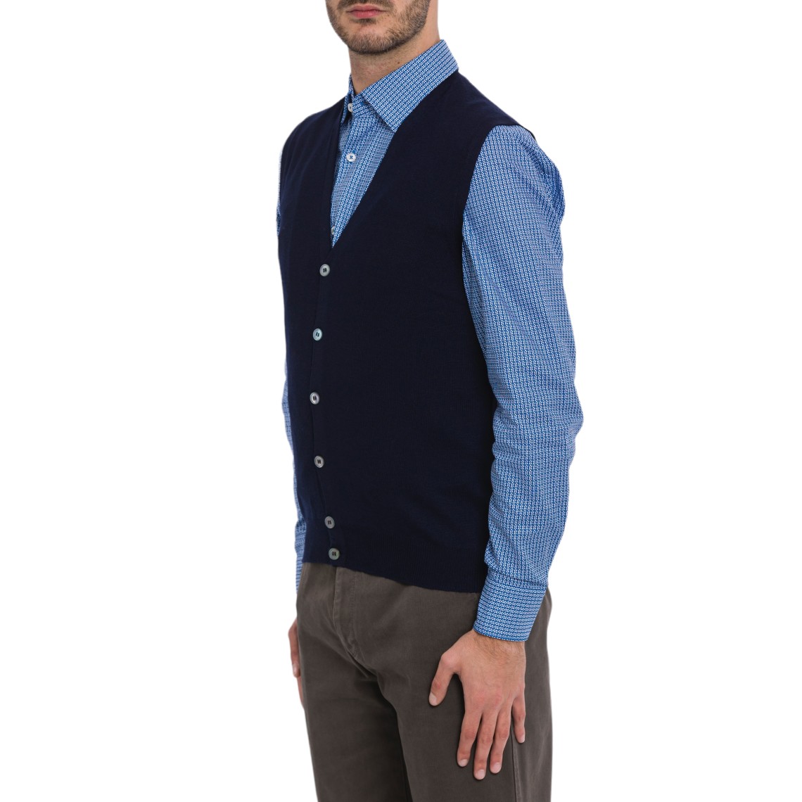 Gilet con bottoni Gran Sasso