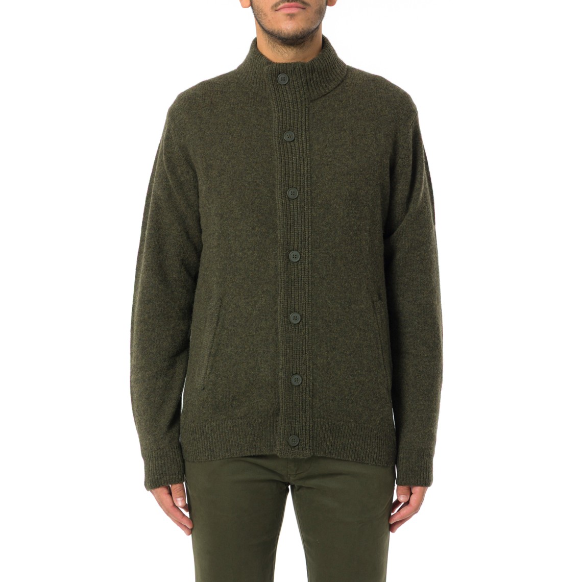 Maglione con zip Patch Barbour