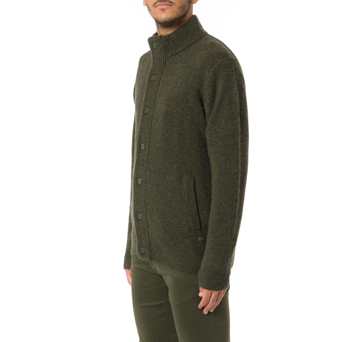 Maglione con zip Patch Barbour