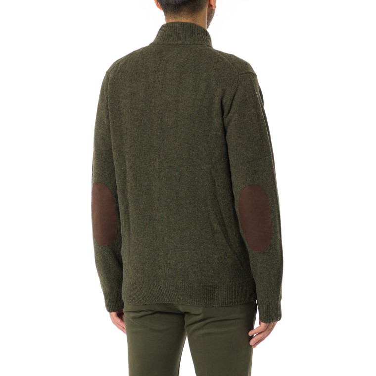 Maglione con zip Patch Barbour
