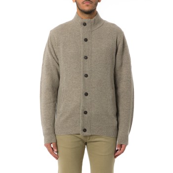 Cardigan Barbour in lana con bottoni