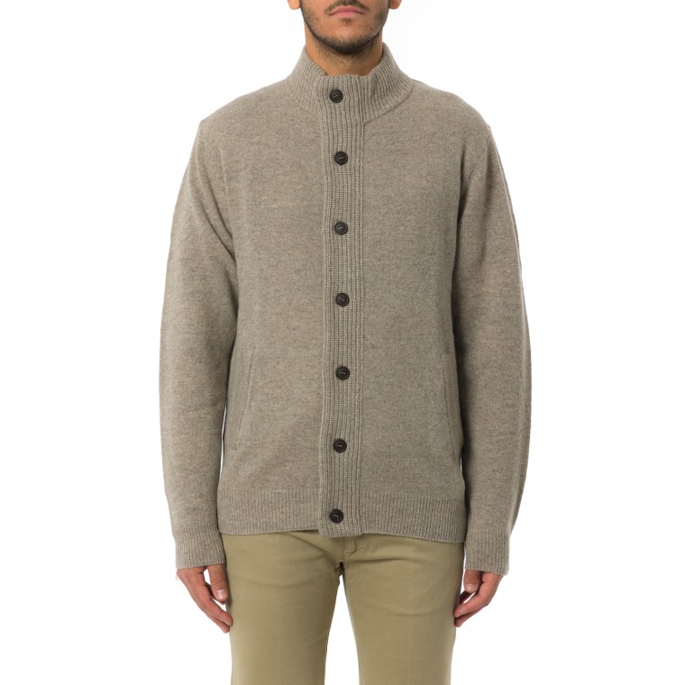 Cardigan Barbour in lana con bottoni